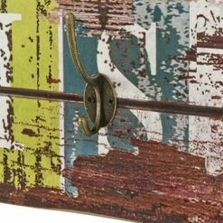 Offres 🧨 Paris prix Patère Murale 4 Crochets "Home" 80cm Multicolore 👍 -Métal Soldes 4001070899927 3