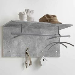 Sortie 🥰 Paris prix Patère Murale "4 Crochets" 72cm Gris 👍