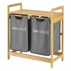 Meilleure vente 🌟 Meuble de rangement à linge Kärkölä avec 2 sacs 73 x 63,5 x 33 cm [en.casa] 🧨