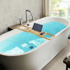 Top 10 🧨 Plateau de baignoire Orivesi avec porte-livre et porte-verre en bambou [en.casa] 🥰 -Métal Soldes 4059438679438 2