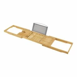 Top 10 🧨 Plateau de baignoire Orivesi avec porte-livre et porte-verre en bambou [en.casa] 🥰