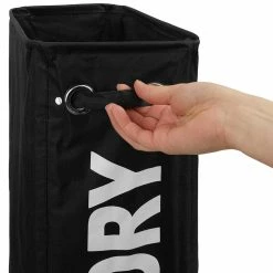 Meilleure affaire 😉 Tectake Panier à linge étroit sur roulettes - beige ❤️ -Métal Soldes 4061173017789 6