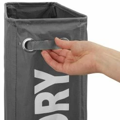 Meilleure affaire 😉 Tectake Panier à linge étroit sur roulettes - beige ❤️ -Métal Soldes 4061173017802 6