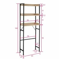 Meilleure vente 🌟 Tectake Étagère de salle de bain Seattle - Bois clair industriel, Chêne Sonoma 🛒 26 Meilleure vente 🌟 Tectake Étagère de salle de bain Seattle - Bois clair industriel, Chêne Sonoma 🛒 -Métal Soldes 4061173209191 6