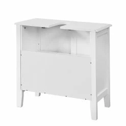 Vente flash 👍 SoBuy® FRG202-W Meuble Sous-Lavabo Dessous de lavabo ou Evier Meuble de Salle de Bain 😍 -Métal Soldes 4251388600887 6