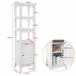 Top 10 🌟 SoBuy® FRG205-W Meuble Colonne de Salle de Bain Armoire Toilette haute – Blanc 🥰 -Métal Soldes 4251388600917 5