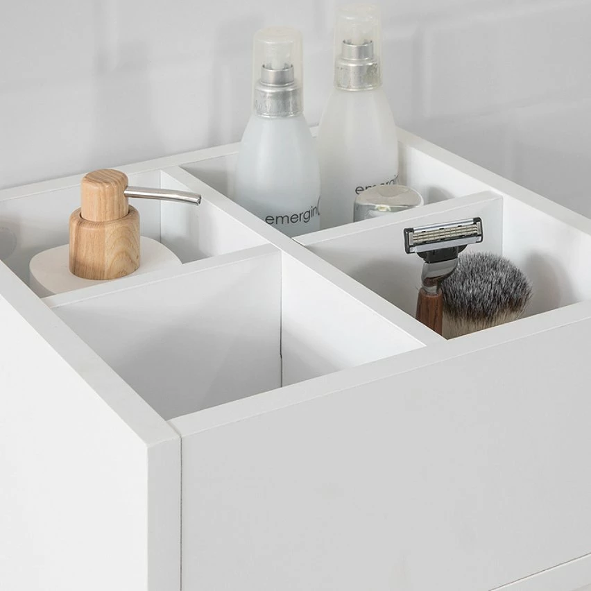 Top 10 👏 SoBuy® BZR29-W Meuble Demi-Colonne Meuble Bas de Salle de Bain avec 3 Tiroirs, 4 Compartiments et Porte-Serviette - Blanc 🥰 5 Top 10 👏 SoBuy® BZR29-W Meuble Demi-Colonne Meuble Bas de Salle de Bain avec 3 Tiroirs, 4 Compartiments et Porte-Serviette - Blanc 🥰 – Image 5