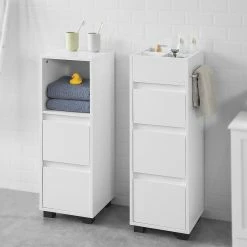 Top 10 👏 SoBuy® BZR29-W Meuble Demi-Colonne Meuble Bas de Salle de Bain avec 3 Tiroirs, 4 Compartiments et Porte-Serviette - Blanc 🥰 11 Top 10 👏 SoBuy® BZR29-W Meuble Demi-Colonne Meuble Bas de Salle de Bain avec 3 Tiroirs, 4 Compartiments et Porte-Serviette - Blanc 🥰 -Métal Soldes 4251388610923 6