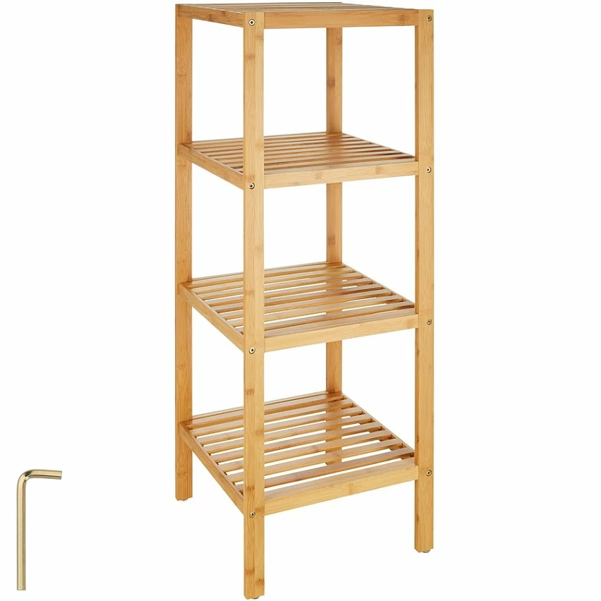 Top 10 ⌛ Tectake Étagère en Bambou 4 niveaux 33x33x97cm 🌟 1 Top 10 ⌛ Tectake Étagère en Bambou 4 niveaux 33x33x97cm 🌟