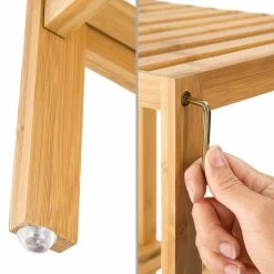 Top 10 ⌛ Tectake Étagère en Bambou 4 niveaux 33x33x97cm 🌟 6 Top 10 ⌛ Tectake Étagère en Bambou 4 niveaux 33x33x97cm 🌟 -Métal Soldes 4260435991489 3