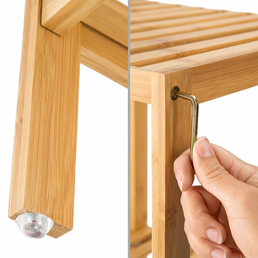 Top 10 ⌛ Tectake Étagère en Bambou 4 niveaux 33x33x97cm 🌟 3 Top 10 ⌛ Tectake Étagère en Bambou 4 niveaux 33x33x97cm 🌟 – Image 3