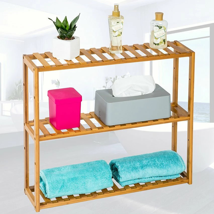 Meilleure affaire ✔️ Tectake Étagère en Bambou 3 niveaux 60x15x54,5cm 🎉 2 Meilleure affaire ✔️ Tectake Étagère en Bambou 3 niveaux 60x15x54,5cm 🎉 – Image 2