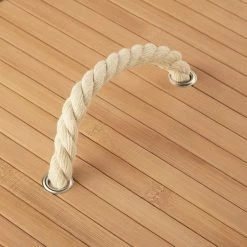 Tout neuf ⭐ Tectake Panier à linge bambou rectangulaire - 100 L 🔥 -Métal Soldes 4260435994961 5