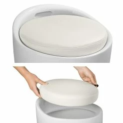 Vente flash 🧨 Tectake Tabouret coffre de rangement - blanc 🎉 -Métal Soldes 4260473662488 3