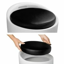 Vente flash 🧨 Tectake Tabouret coffre de rangement - blanc 🎉 -Métal Soldes 4260473662501 3