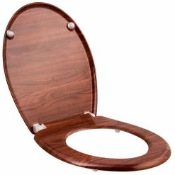 Vente flash 🌟 Tectake Abattant WC - noir 🎉 -Métal Soldes 4260490482571 3