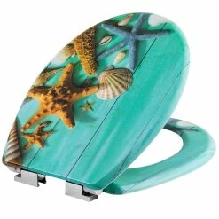 Vente flash 🌟 Tectake Abattant WC - noir 🎉 -Métal Soldes 4260490482625 1