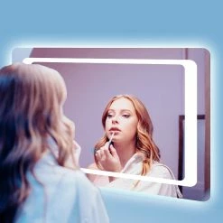 Coupon 🎉 AICA Sanitaire Miroir rectangulaire de salle de bains de miroir de LED de contact anti-buée, 120*4*70cm 🌟 -Métal Soldes 4764075201118 5