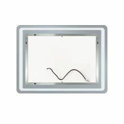 Coupon 🎉 AICA Sanitaire Miroir rectangulaire de salle de bains de miroir de LED de contact anti-buée, 120*4*70cm 🌟 -Métal Soldes 4764075201118 6