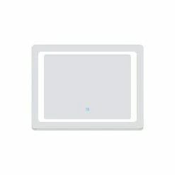 Vente flash 🎁 AICA Sanitaire Miroir de salle de bain anti-buée avec interrupteur tactile, commande unique, lumière blanche 6000K, 90*4*70cm ⭐