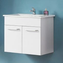 Tout neuf ❤️ AICA Sanitaire meuble sous vasque avec deux portes couleur blanc, lavabo leger en céramique 🧨 9 Tout neuf ❤️ AICA Sanitaire meuble sous vasque avec deux portes couleur blanc, lavabo leger en céramique 🧨 -Métal Soldes 4764075264038 3