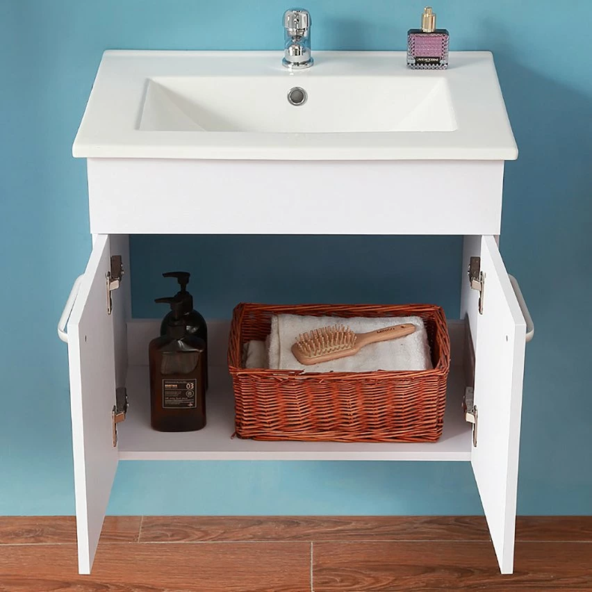 Tout neuf ❤️ AICA Sanitaire meuble sous vasque avec deux portes couleur blanc, lavabo leger en céramique 🧨 7 Tout neuf ❤️ AICA Sanitaire meuble sous vasque avec deux portes couleur blanc, lavabo leger en céramique 🧨 – Image 7