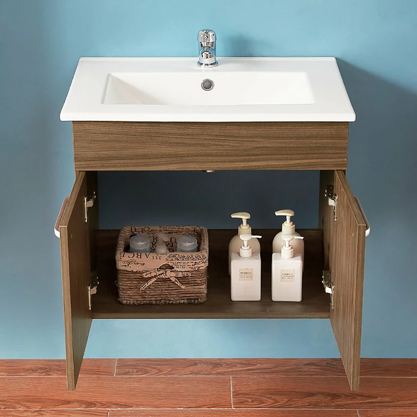 Tout neuf 🥰 AICA Sanitaire meuble sous vasque avec deux portes couleur noyer, lavabo leger en céramique 😍 3 Tout neuf 🥰 AICA Sanitaire meuble sous vasque avec deux portes couleur noyer, lavabo leger en céramique 😍 – Image 3