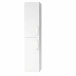Vente flash 🛒 AICA Sanitaire armoire de rangement blanc deux portes 30 x 26,8 x 142 cm 🧨