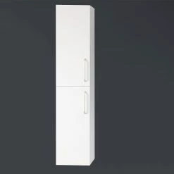 Vente flash 🛒 AICA Sanitaire armoire de rangement blanc deux portes 30 x 26,8 x 142 cm 🧨 -Métal Soldes 4764075264144 4