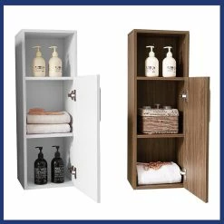Grosses soldes 😀 AICA Sanitaire armoire de rangement noyer avec une niche ouvert + une porte 30 x 26,8 x 85 cm ⌛ 10 Grosses soldes 😀 AICA Sanitaire armoire de rangement noyer avec une niche ouvert + une porte 30 x 26,8 x 85 cm ⌛ -Métal Soldes 4764075264175 4