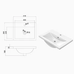 De gros 😍 AICA Sanitaire meuble deux portes sousvasque anthracite,lavabo en résine à base de poudre de pierre 🎉 -Métal Soldes 4764075264236 6