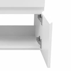 Tout neuf 🎉 AICA Sanitaire meuble blanc sous lavabo suspendu avec deux portes, vasque en céramique 🔥 -Métal Soldes 4764075264410 6