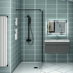 Promo 🔔 AICA Sanitaire meuble de salle de bain + 2 vasques en céramique 4 tiroirs, mobilier couleur chêne 🤩 -Métal Soldes 4764075264458 4
