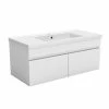 Budget 😉 AICA Sanitaire meuble de salle de bain sous vasque, vasque en céramique, meuble couleur blanc mat 🛒
