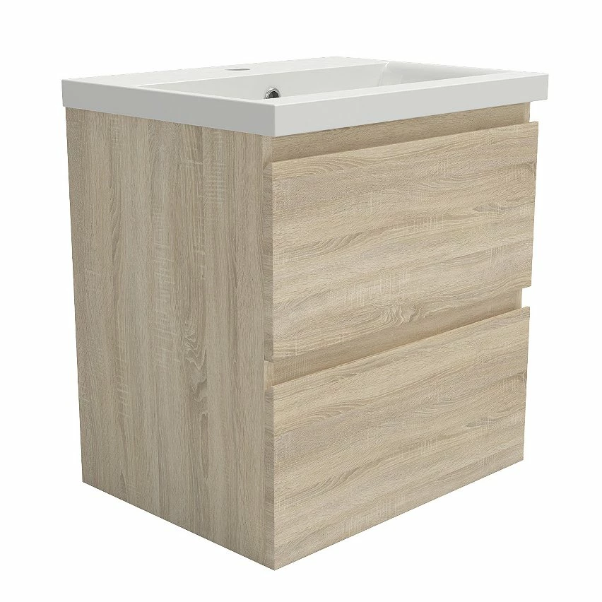 Meilleure affaire ⭐ AICA Sanitaire meuble de salle de bain couleur chêne, meuble suspendu avec vasque en céramique ✨ 1 Meilleure affaire ⭐ AICA Sanitaire meuble de salle de bain couleur chêne, meuble suspendu avec vasque en céramique ✨