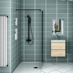 Meilleure affaire ⭐ AICA Sanitaire meuble de salle de bain couleur chêne, meuble suspendu avec vasque en céramique ✨ 8 Meilleure affaire ⭐ AICA Sanitaire meuble de salle de bain couleur chêne, meuble suspendu avec vasque en céramique ✨ -Métal Soldes 4764075264557 3