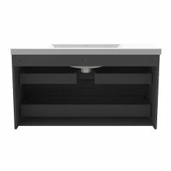 Top 10 🛒 AICA Sanitaire meuble avec un plan vasque en céramique, meuble suspendu 100cm, couleur anthracite 🔔 -Métal Soldes 4764075264632 6