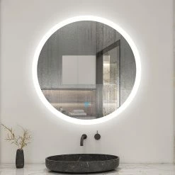 Les meilleures critiques de ✔️ AICA Sanitaire miroir salle de bain, miroir arrondi salle de bain, miroir art décor chambre, miroir rond antibuée avec éclairage, miroir étanche 🤩 7 Les meilleures critiques de ✔️ AICA Sanitaire miroir salle de bain, miroir arrondi salle de bain, miroir art décor chambre, miroir rond antibuée avec éclairage, miroir étanche 🤩 -Métal Soldes 4764075265189 3