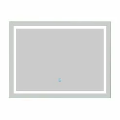 Le moins cher 🛒 AICA Sanitaire miroir salle de bain, miroir étanche très leger, miroir antibuée avec interrupteur tactile, lumière blanc 6000k 1311 🛒