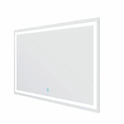 Coupon 🤩 AICA Sanitaire miroir salle de bain, miroir étanche très leger, miroir antibuée avec interrupteur tactile, lumière blanc 6000k 1308 💯