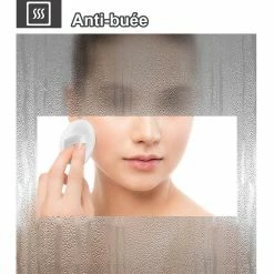 Coupon 🤩 AICA Sanitaire miroir salle de bain, miroir étanche très leger, miroir antibuée avec interrupteur tactile, lumière blanc 6000k 1308 💯 -Métal Soldes 4764075265295 3