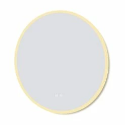 Meilleur prix ⭐ AICA Sanitaire Miroir antibuée rond, Mode de variation dimmable, Lumière blanc chaud/froid 👍