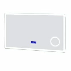 Meilleure affaire 😉 AICA Sanitaire Miroir tactile avec haut-parleur bluetooth LED, tempérautre de couleur changeable 👍