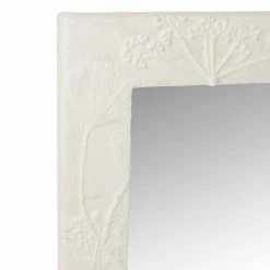 Nouveau 🔥 Paris prix Miroir Mural Design "Relief Fleur" 114cm Blanc 🎉 -Métal Soldes 5400924121372 2
