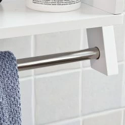 Bon marché 🌟 SoBuy® FRG117-W Etagère murale Porte-serviettes salle de bain toilettes avec 2 tablettes 👍 12 Bon marché 🌟 SoBuy® FRG117-W Etagère murale Porte-serviettes salle de bain toilettes avec 2 tablettes 👍 -Métal Soldes 6900021377652 6