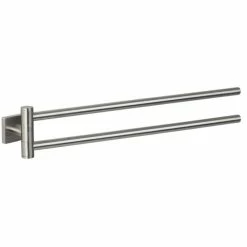 Meilleure affaire 🌟 Spirella Porte Serviettes double mural NYOSTEEL Brossé ⌛