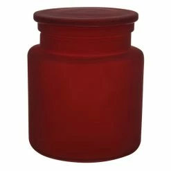 Grosses soldes 🤩 Spirella Boite à cotons Verre YOKO Misty Bordeaux ⌛