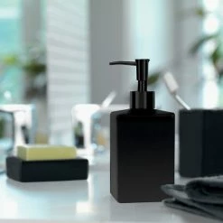 Meilleur prix 🥰 Spirella Gobelet Céramique QUADRO MATT Noir mat 🥰 -Métal Soldes 7610583204837 2 1