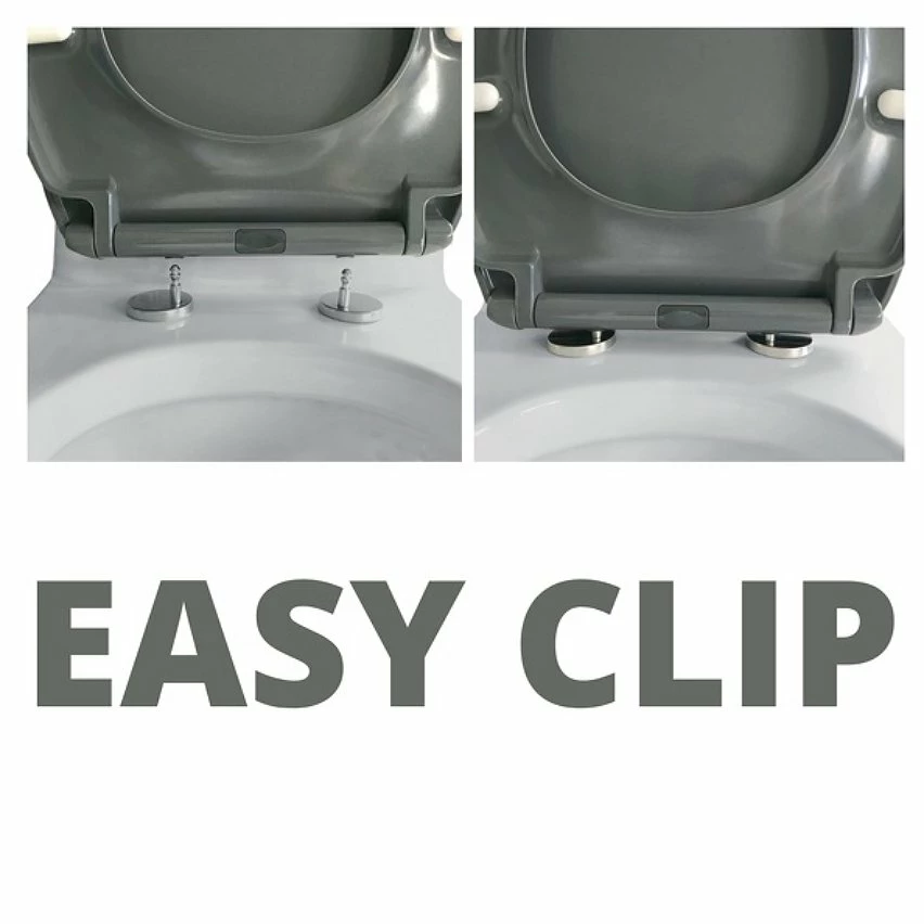 Grosses soldes 🎉 Spirella Abattant WC Thermo Dur EASY CLIP Gris - Charnières Inox 🥰 3 Grosses soldes 🎉 Spirella Abattant WC Thermo Dur EASY CLIP Gris - Charnières Inox 🥰 – Image 3