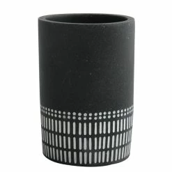 Vente flash 🌟 Spirella Gobelet Polyrésine & Bambou YUMA Gris Foncé & Blanc 🔔